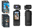 DV08 Pocket Action Camera with 270° Rotating Lens & Back Clip