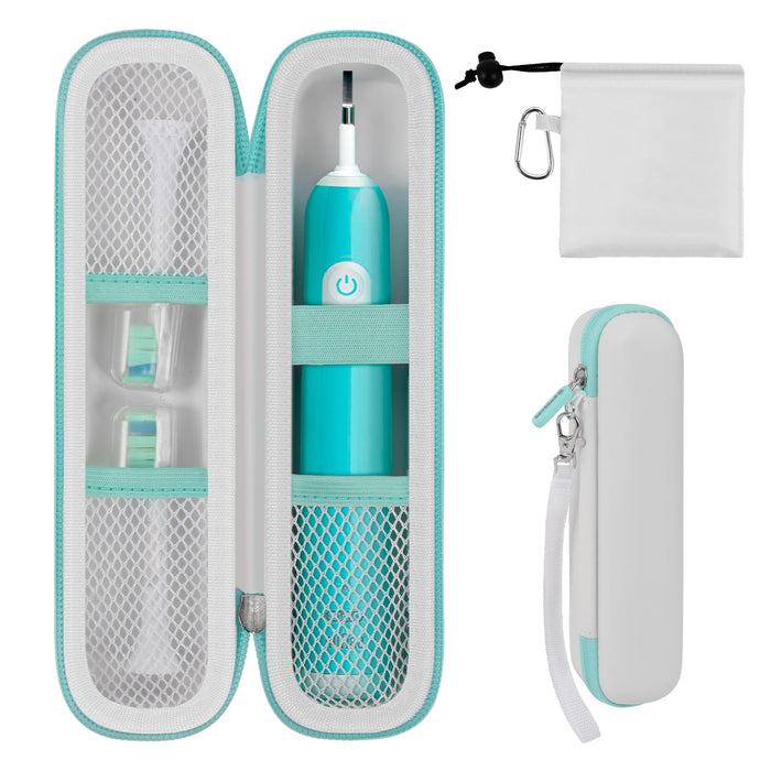 Oral-B & Sonicare Toothbrush Travel Case – Compact Size / White – protective case product view