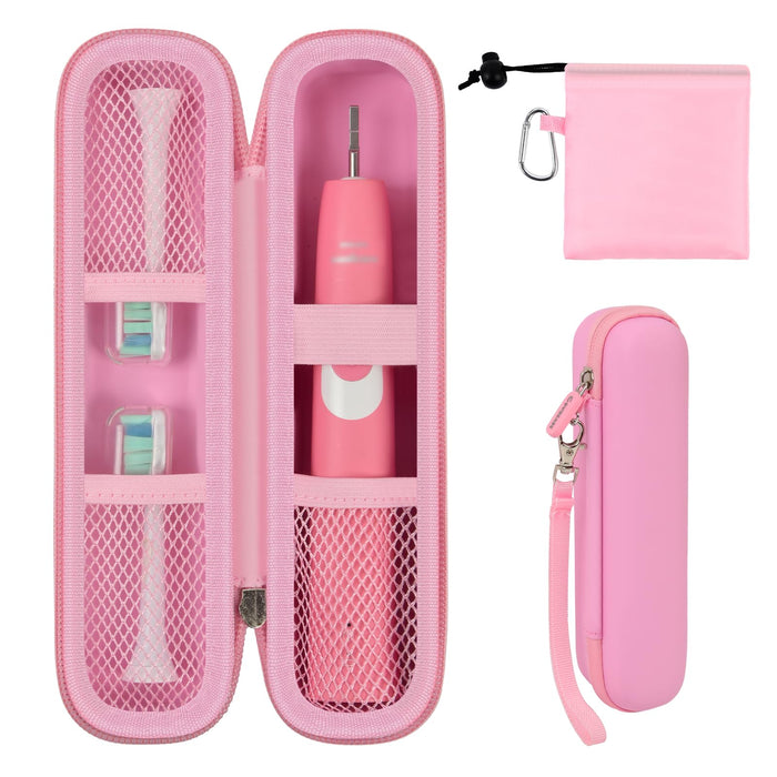 Oral-B & Sonicare Toothbrush Travel Case – Compact Size / Pink – protective case product view