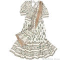 Elegant Vrinda Kund Lotus -Cotton - Screen Print-Gopi Skirt - 10 Meter- Best Twirling