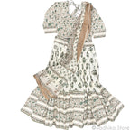 Elegant Vrinda Kund Lotus -Cotton - Screen Print-Gopi Skirt - 10 Meter- Best Twirling