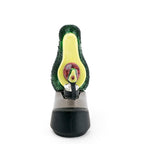 Front view of Empire Glassworks Avocadope Puffco Peak glass attachment with avocado design