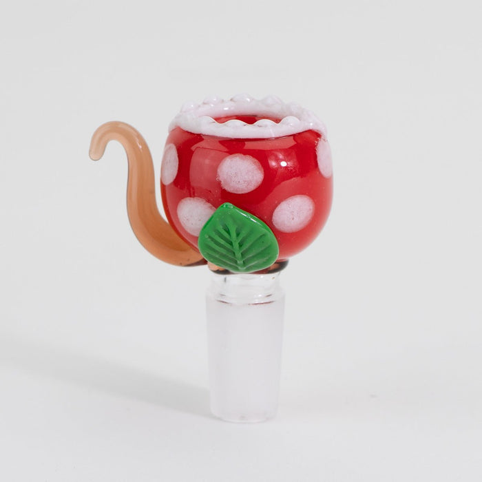 Glass fire plant bowl piece for bong