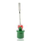 Empire Glassworks Piranha Plant Dabber with red spotted glass detail and metal working end