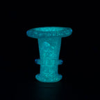 Glow in the dark Puffco joystick cap for a custom New Peak or Proxy setup