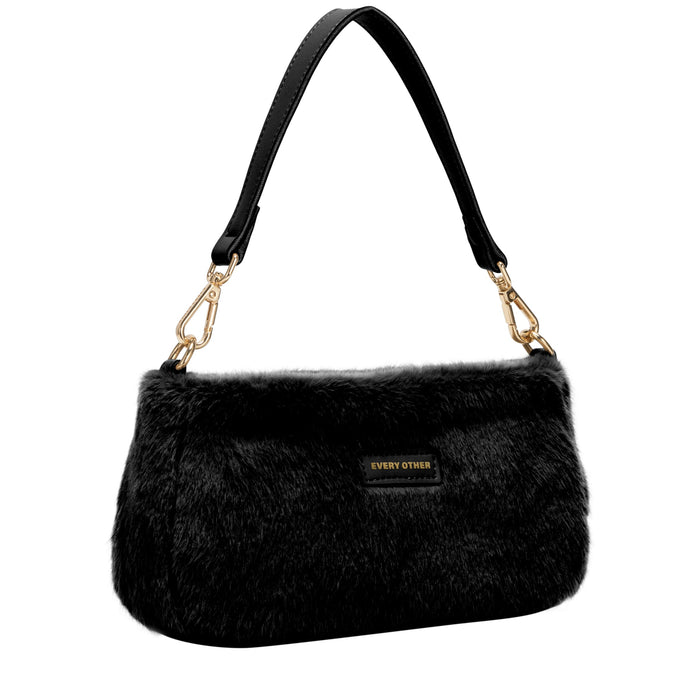 Every Other Baguette Cross Body Shoulder Bag - Black
