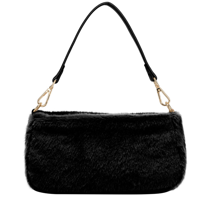 Every Other Baguette Cross Body Shoulder Bag - Black
