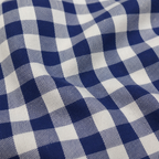 Ferrecci Blue and White Check Slim Fit Cutaway Collar Cotton Dress Shirt