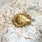 Festival Flower Petal Flower - Brass Ghee Lamp Diya - 3"inches Long