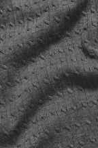 Fine Cable Knitted Polo Shirt in Grey Marl - TAILORED ATHLETE - USA