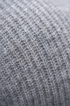 Fisherman Rib Half Zip in Mid Grey Marl - TAILORED ATHLETE - USA