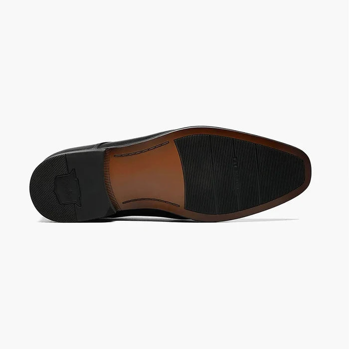 Florsheim Mens Postino Black Lace-up Oxford Leather Dress Shoes - The Suit Depot