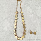 For The Love of God-Blue-Hearts- Crystal-Deity Necklace - And Earring Set