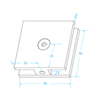 Frameless shower glass U BRACKET GLASS TO WALL MECHANICAL FIXING 90 Degrees - Image 10