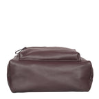 Brown Genuine Leather Backpack for Men and Women for Travel and Everyday Use-bottom view