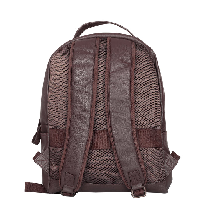 Brown Genuine Leather Backpack for Men and Women for Travel and Everyday Use-back view