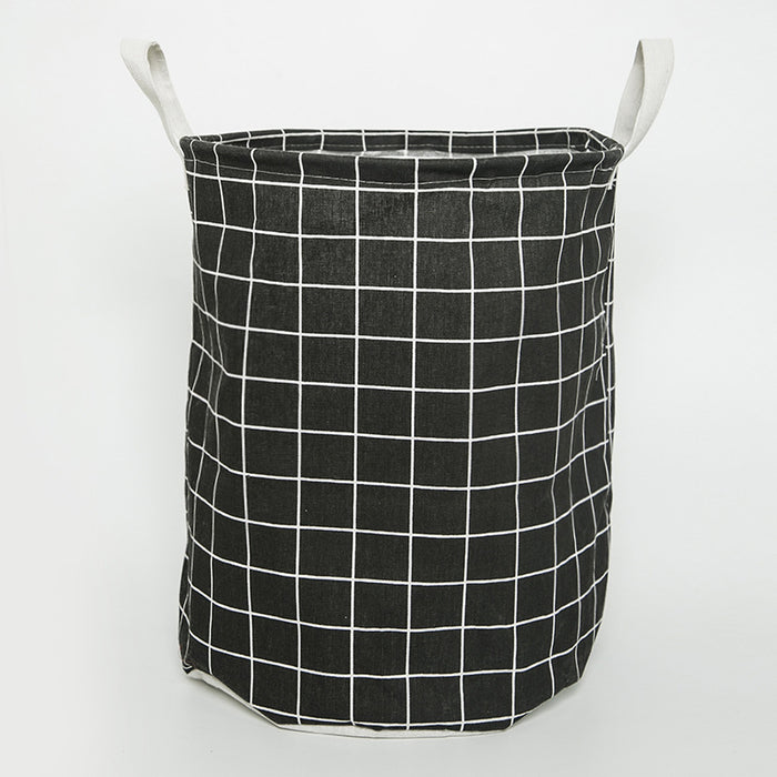 HD650 - Black Checkered Foldable Laundry Basket