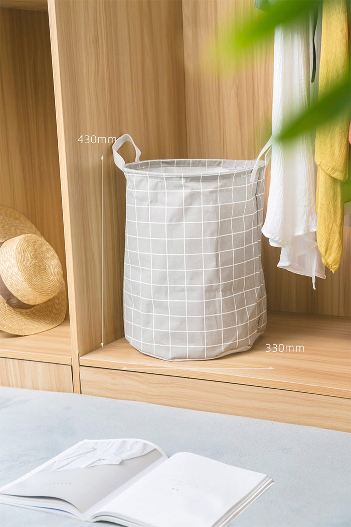 HD650 - Black Checkered Foldable Laundry Basket