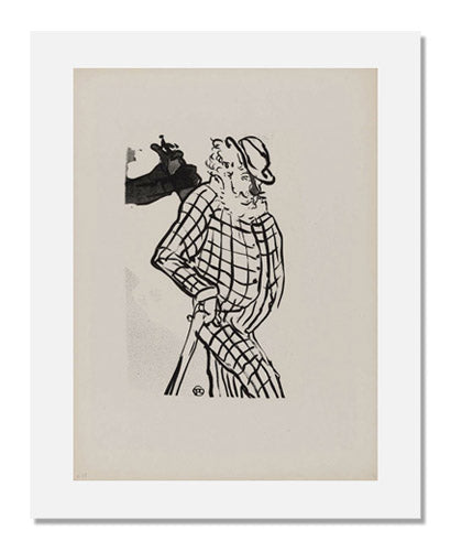 MFA Prints archival replica print of Henri de Toulouse-Lautrec, Chanteur Americain from the Museum of Fine Arts, Boston collection.