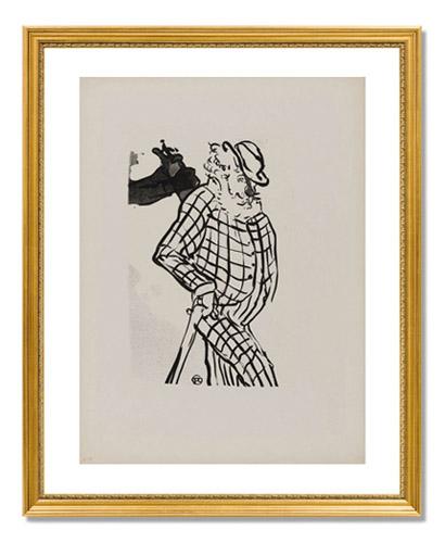 MFA Prints archival replica print of Henri de Toulouse-Lautrec, Chanteur Americain from the Museum of Fine Arts, Boston collection.