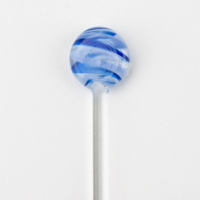 Home Blown Glass Swizzle Stick Hot Wand - Blue Dream - Empire Smokes