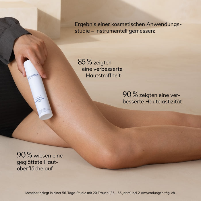 Schaubild zum Ergebnis einer Studie über das Santaverde hyaluron body firming gel