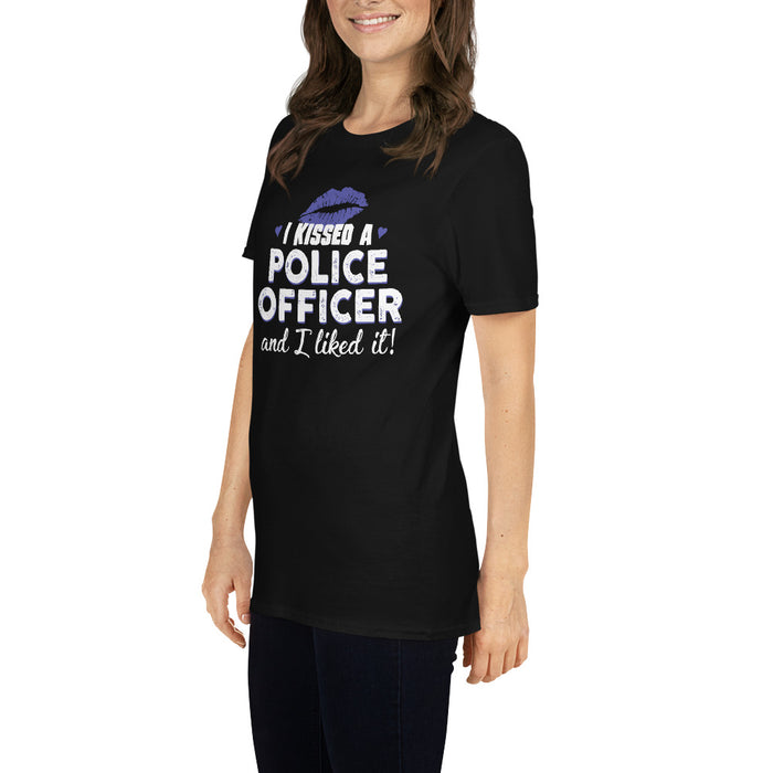 "I Kissed A Police Officer" - Blue lips - Women's Shirt - HM1