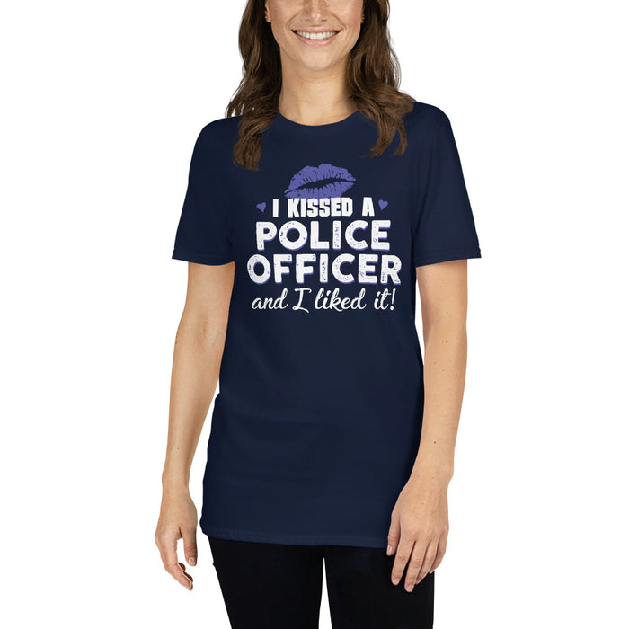 "I Kissed A Police Officer" - Blue lips - Women's Shirt - HM1