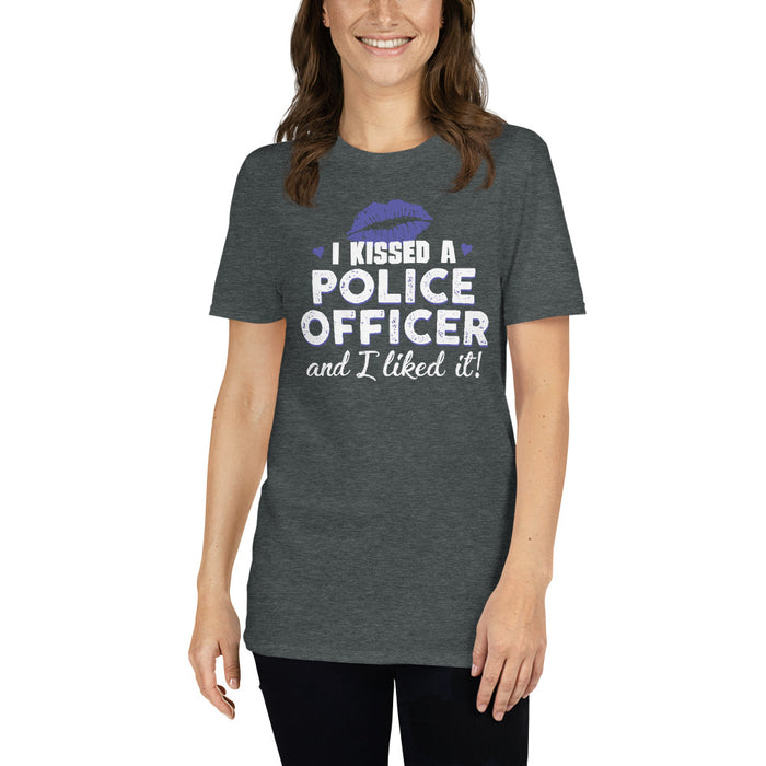 "I Kissed A Police Officer" - Blue lips - Women's Shirt - HM1