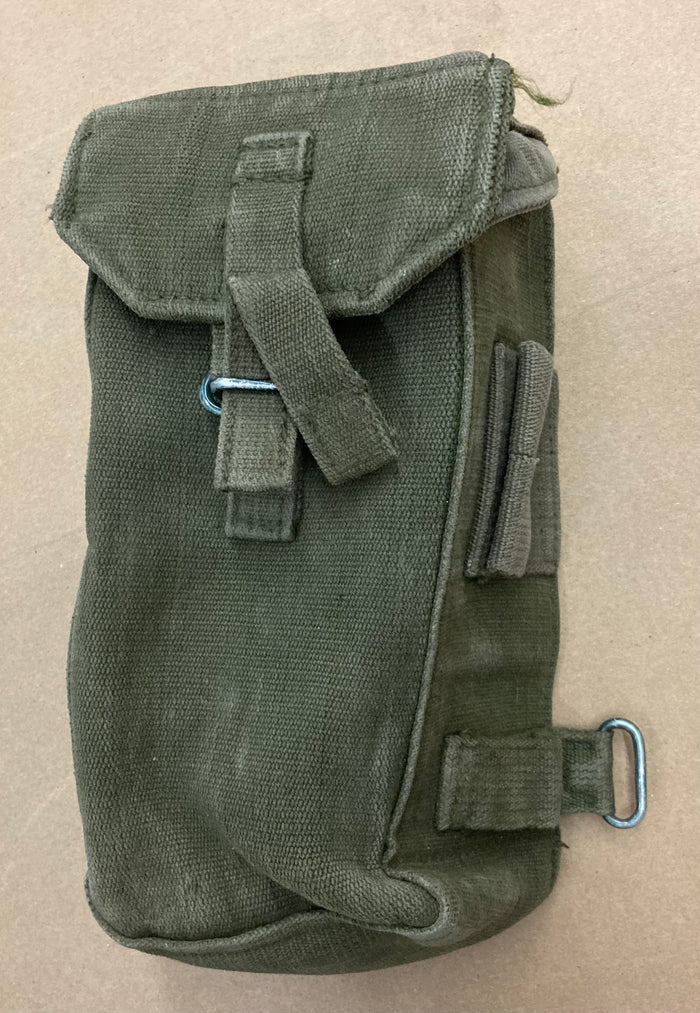 British P58 Left Side Ammunition Pouch – Cold War Era Surplus Cotton Canvas Web Equipment