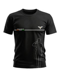 Black t-shirt with Indian Police text, eagle emblem, and saluting officer outline graphic