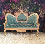 Jeweled Divine Couple Golden Throne- Green