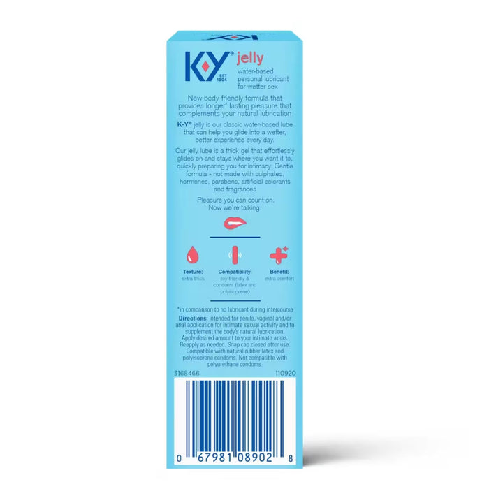 K-Y Jelly Water-Based Lubricant, 2 oz - 72 Pack