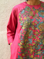 Kalamkari Applique Silk Kurta Set