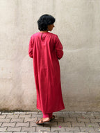 Kalamkari Applique Silk Kurta Set