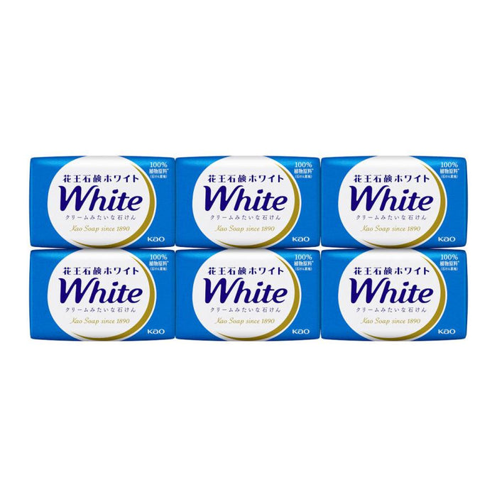 Kao White Soap Regular Size 130g x 6pcs Set