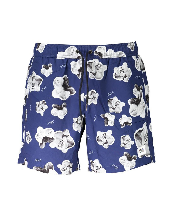 Karl Lagerfeld Blue Polyester Men's Swim Boxer