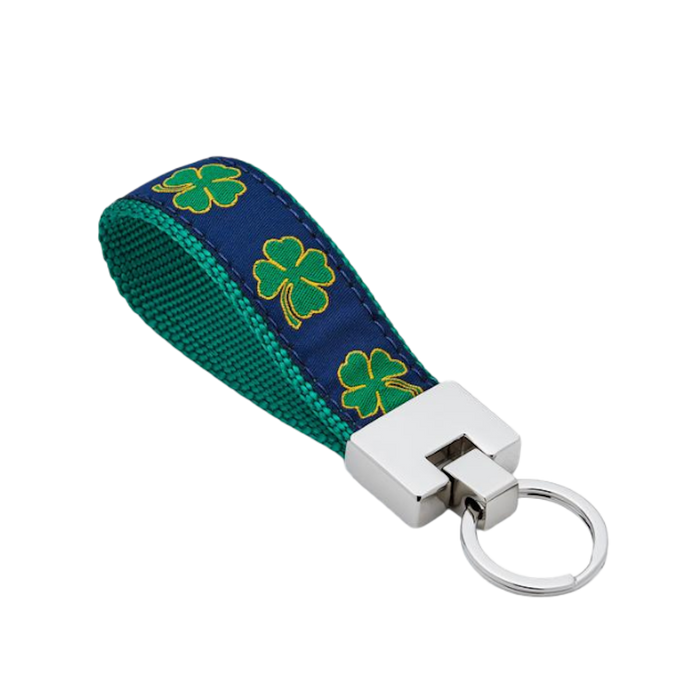 NAVY-SHAMROCK-DOG-KEY-RING