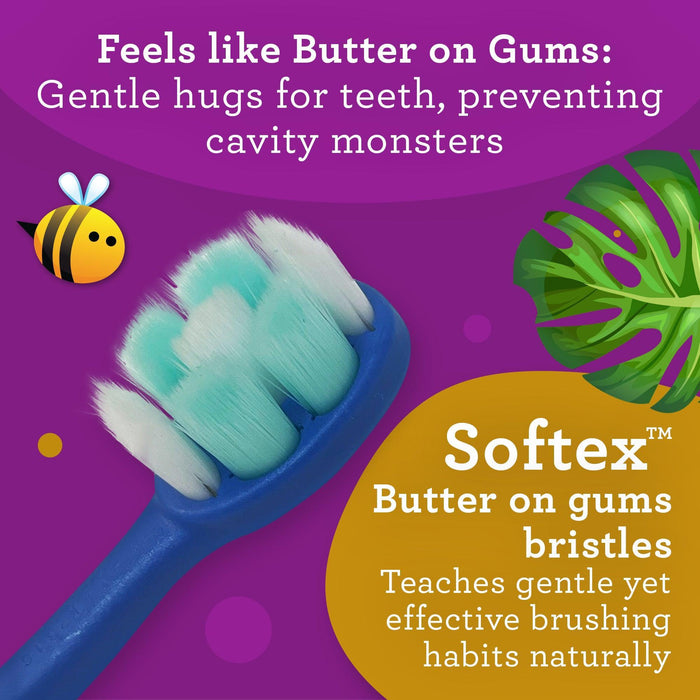 Kids Butter on Gums Toothbrush - 4 Pack - GuruNanda