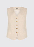 Killaloe Women's Linen Wasitcoat - Oatmeal