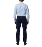 Label E Navy Blue Regular Fit Cotton Stretch Five-pocket Corduroy Pants