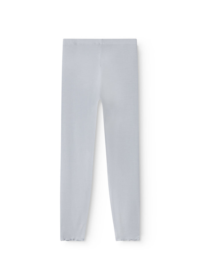 Lyseblå leggings med elastik i taljen og smal, langbenet pasform