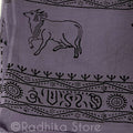 Lavender-  Maha Mantra Chadar - With Vrindavan Cows