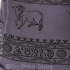 Lavender-  Maha Mantra Chadar - With Vrindavan Cows
