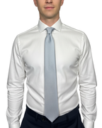Letteriello Aqua Blue Woven Grenadine Silk Neck Tie