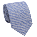 Letteriello Cadet Blue Woven Grenadine Silk Neck Tie