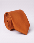 Letteriello Fine Micro Geometric Textured Burnt Orange Italian Silk Neck Tie
