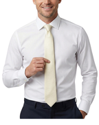Letteriello Ivory Woven Grenadine Silk Neck Tie
