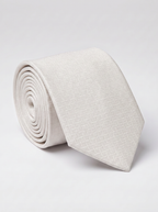 Letteriello Micro Geometric White Italian Silk Neck Tie