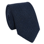 Letteriello Midnight Blue Woven Grenadine Silk Neck Tie